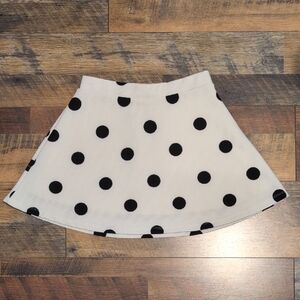 Hot Kiss Black Polka Dot Skater Skirt